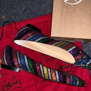 Christian louboutin striped flats